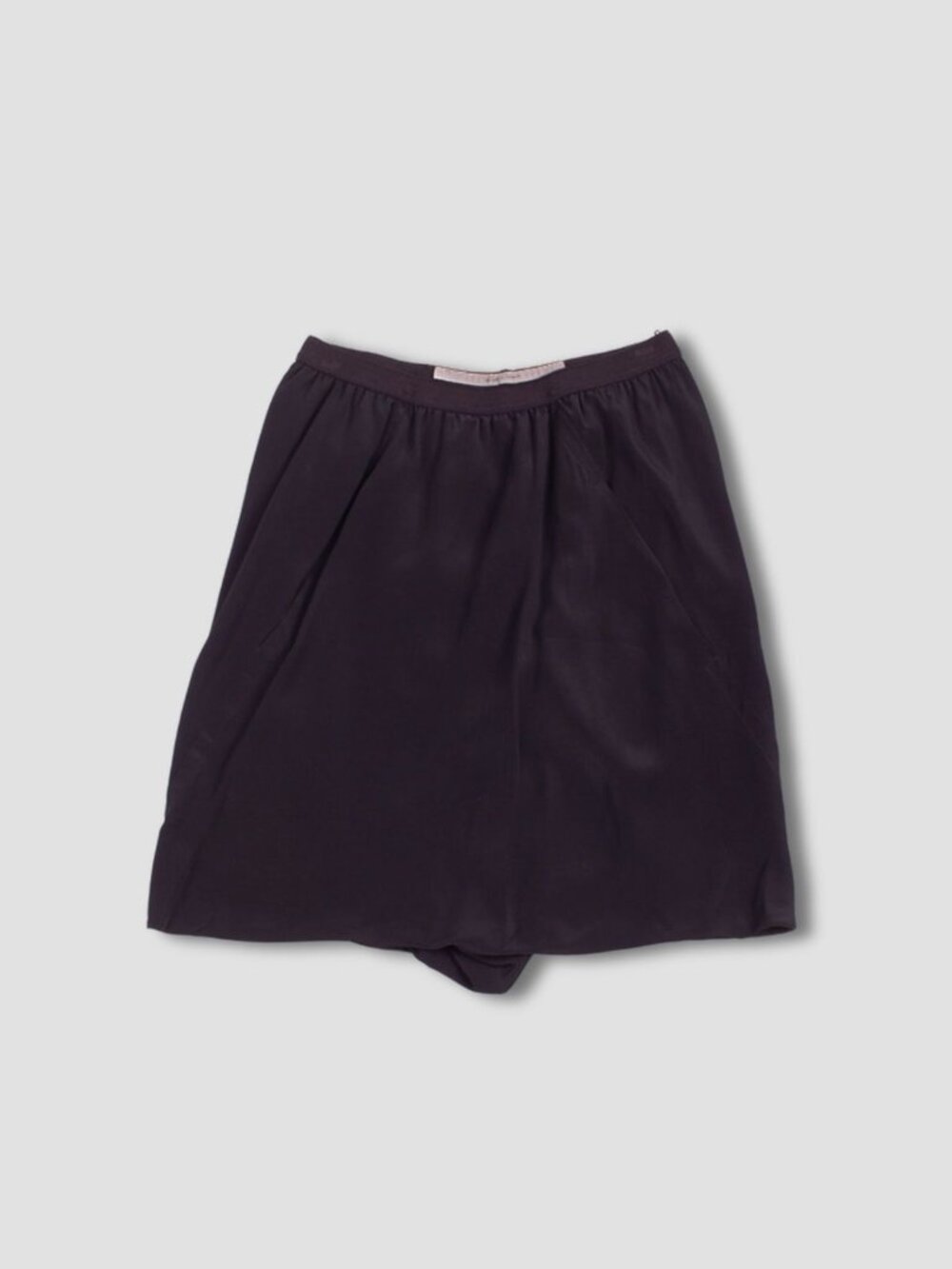 RICK OWENS SS17 WALRUS BLACK SILK BLEND SKORT SHORTS